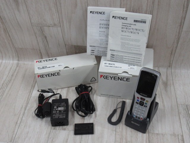 Ω ZZF 9988♪ 保証有 KEYENCE【BT-W70 + BT-WUC7L】キーエンス BT-W70シリーズ ハンディターミナル + 通信・充電ユニット_画像1