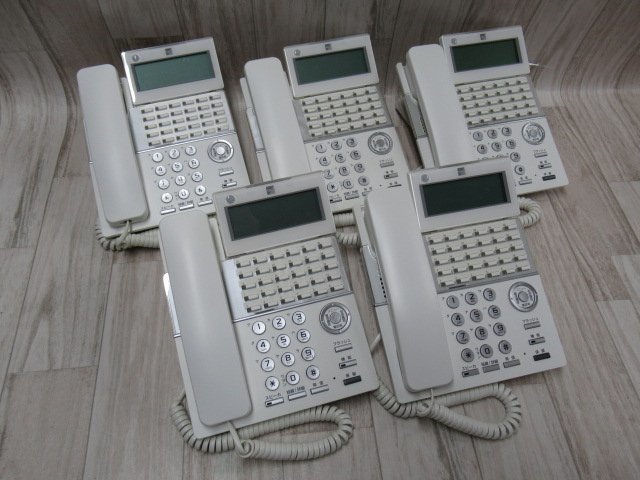 Ω ZM1 10018♪ 保証有 Saxa TD820(W) サクサ PLATIAⅡ 30ボタン標準電話機 17年製 5台セット キレイめ・祝10000！取引突破!!