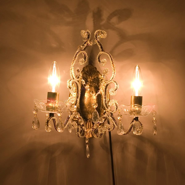[LED lamp correspondence ] bracket chandelier 2 wall jewel / gorgeous! antique style European chandelier 