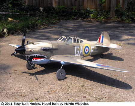 【ゴム動力機】Easy Built製Curtiss Tomahawk P-40（翼長：50”）・・・残り1_画像5