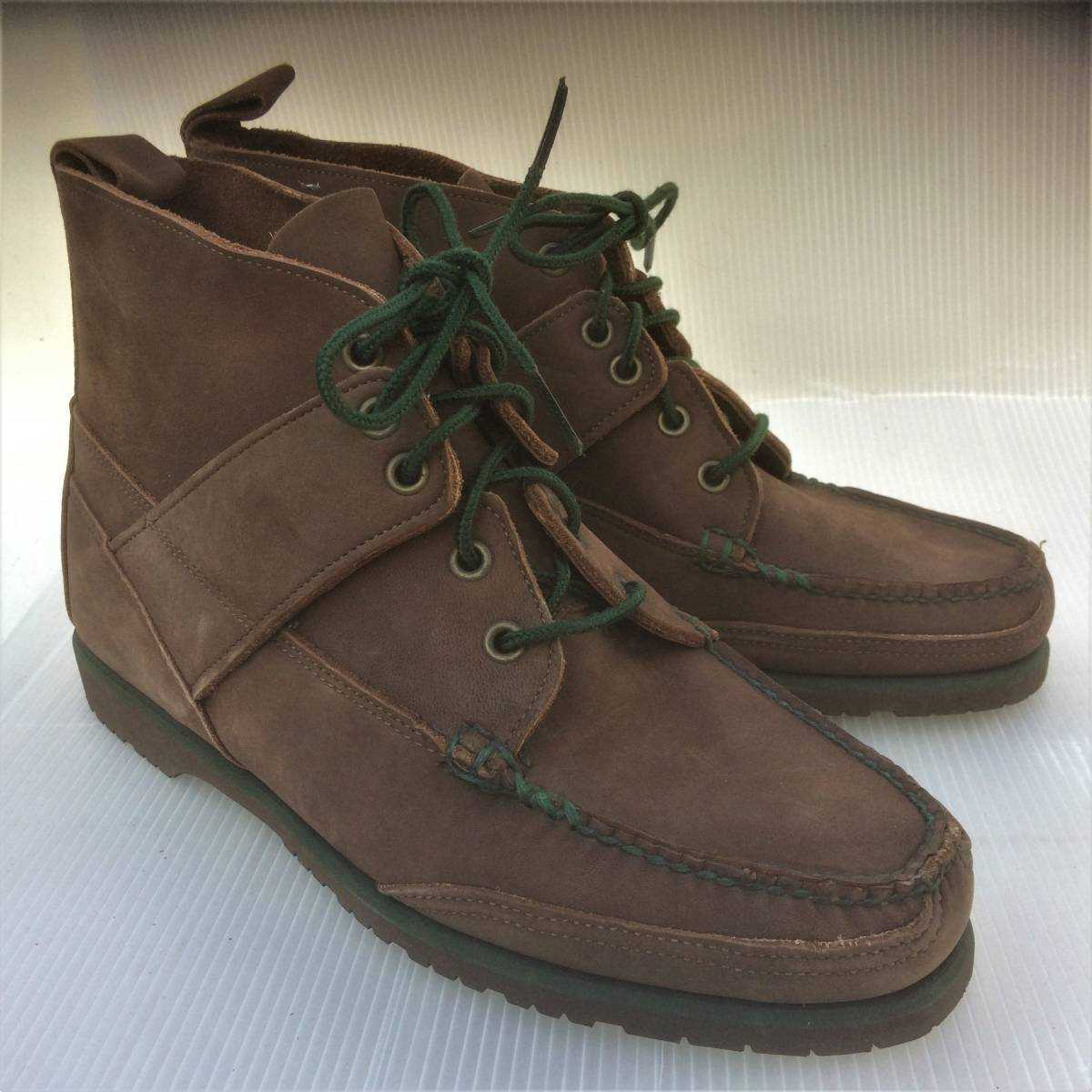 jlcoombs JL coombs クームス カントリー モカシン 27 9 ブラウン 茶 未使用 90's chukka マッドガード moccasin vibram ソール_画像6