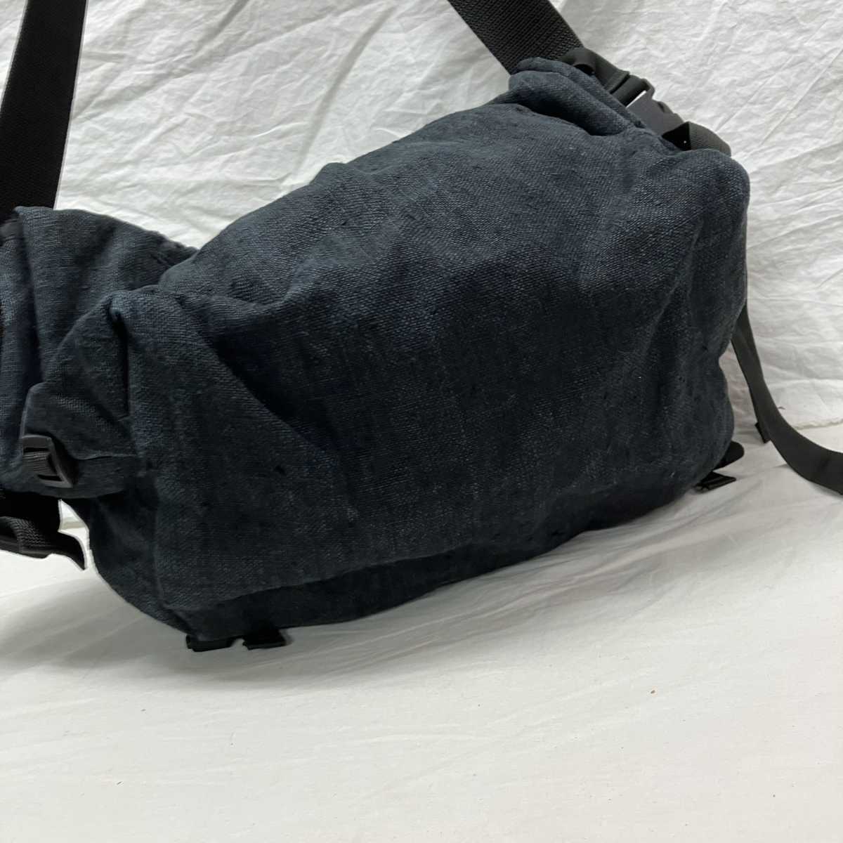  messenger bag hemp messenger bag black black MANASTASH rare 90\'S