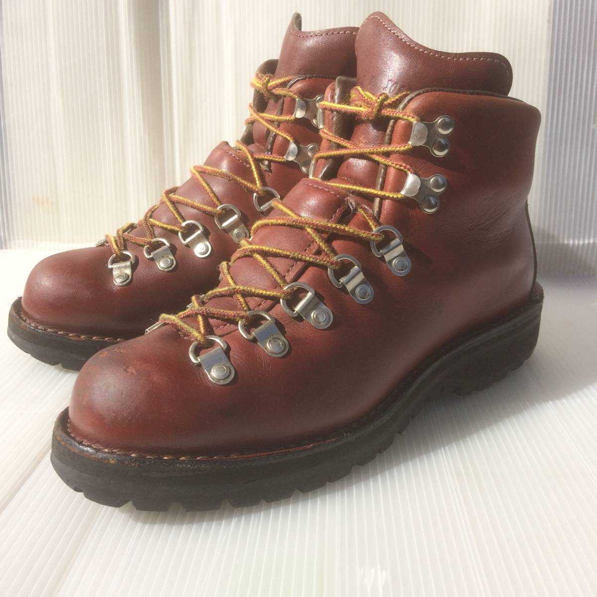 DANNER ダナー MOUNTAINLIGHT マウンテンライト 30520 90年 アメリカ製 黒巻タグ 赤茶 vibram ビブラム goretex ゴアテックス 7 25 _画像1