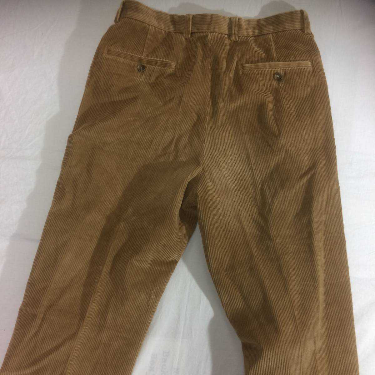 BROOKS BROTHERS ブルックスブラザーズ コーデュロィ スラックス トラウザーズ 81cm ライトブラウン 茶 trousers pant パンツ cords_画像8