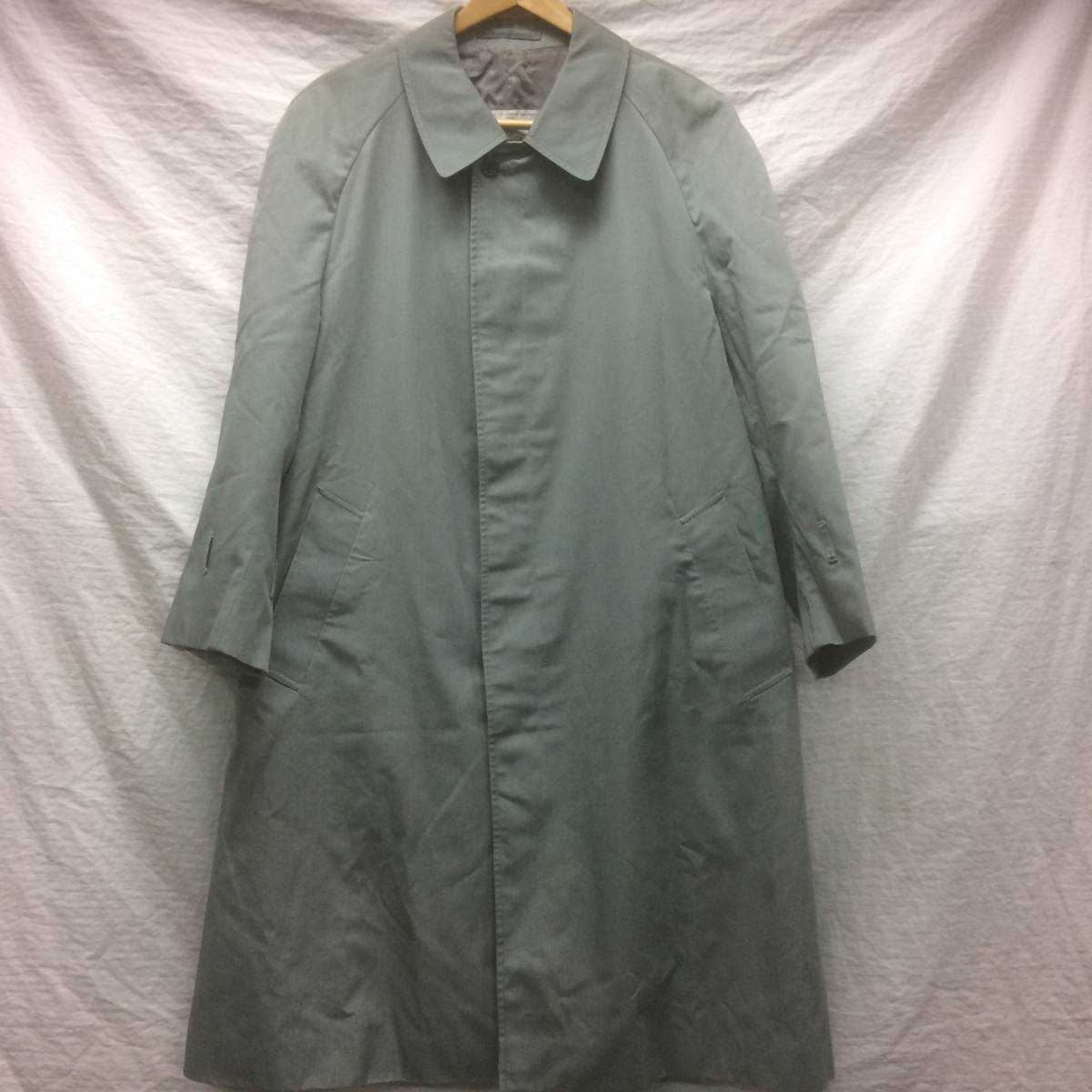  Aquascutum AQUASCUTUM old england Old England special order bar ma car n coat turn-down collar coat blue gray 42