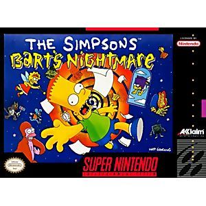 ★送料無料★北米版 スーパーファミコン SNES Simpsons Bart's Nightmare シンプソンズ ソフト