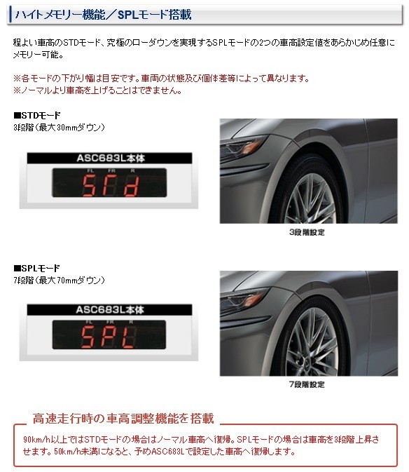 即納!】データシステム ASC683L ハーネス付属 エアサスコントローラー