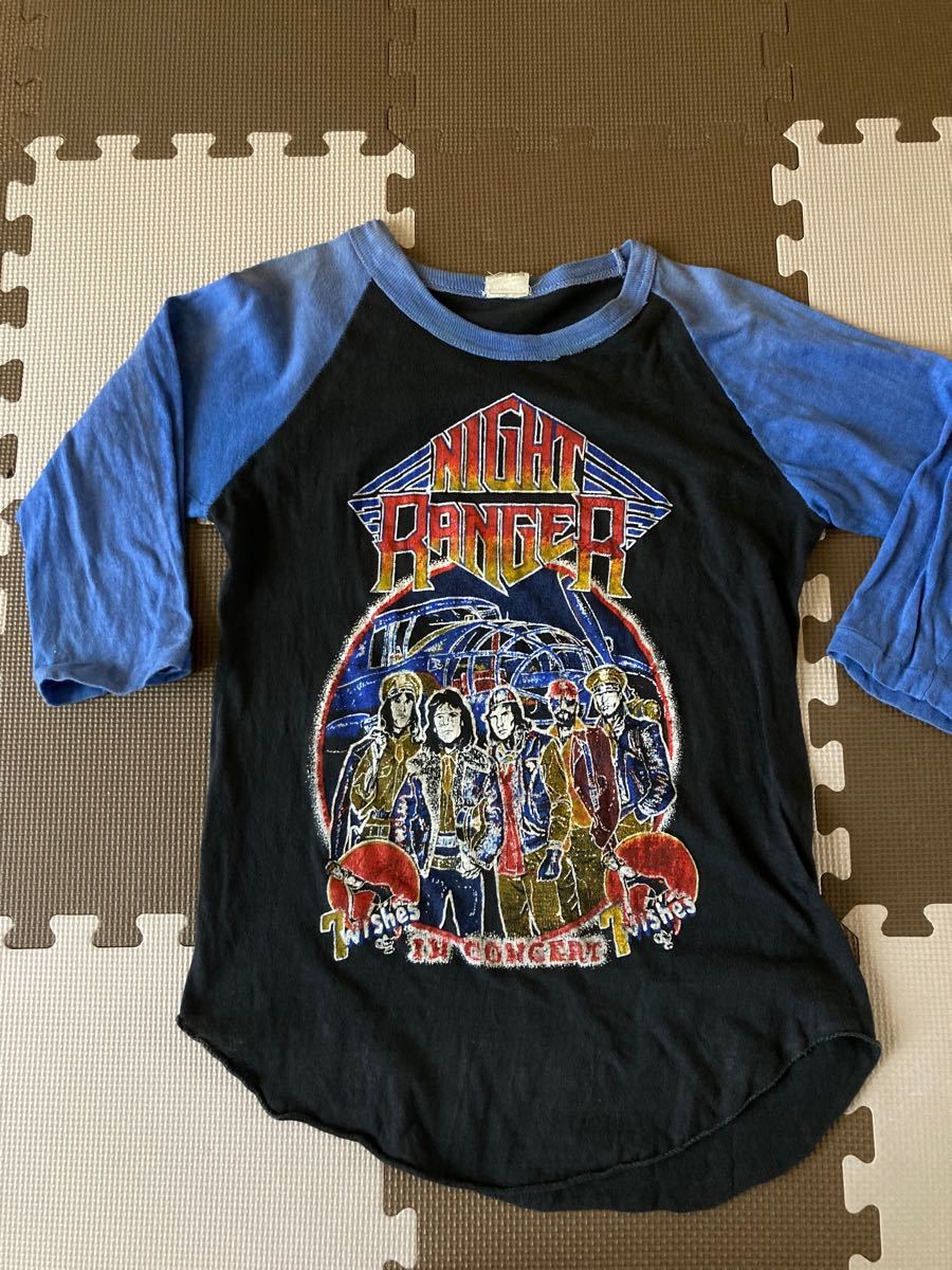 パキ綿　ラグラン　ナイトレンジャー　アメリカツアー　 ヴィンテージ Tシャツ