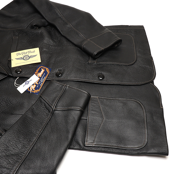 フラットヘッド DEERSKIN JACKET ディアスキン 40(L) ジャケット DHC-06KA ブラック メンズ The Flet Head_画像3