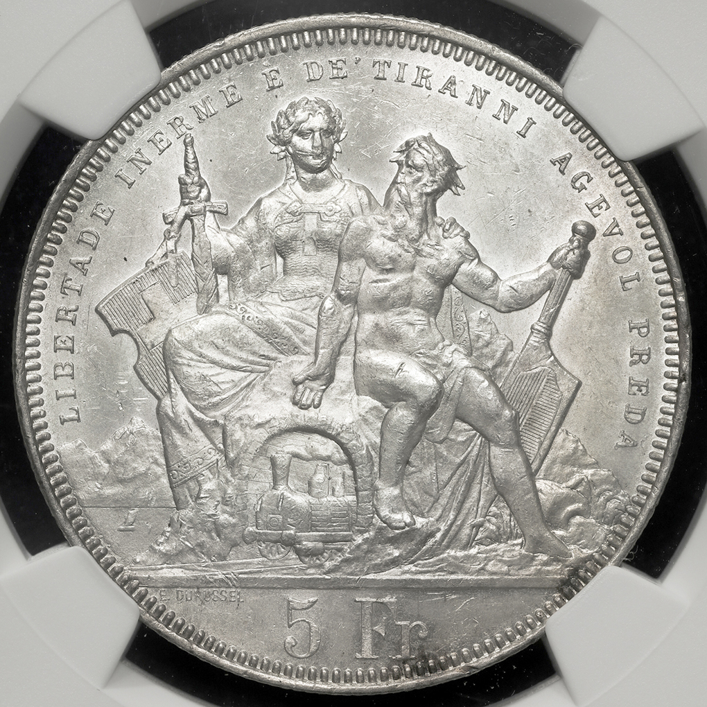 1883年 スイス(SWITZERLAND)射撃祭 Shooting Festival 5Francs