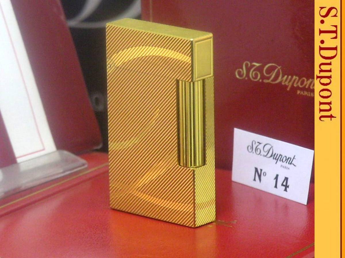 レア 67D 】S.T.Dupont 光沢イエローゴールド ギヨシ レア 67D ライン2