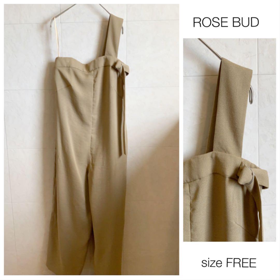 ROSE BUD ワンショルダーオールインワン　サロペットワイドパンツ　夏_画像1