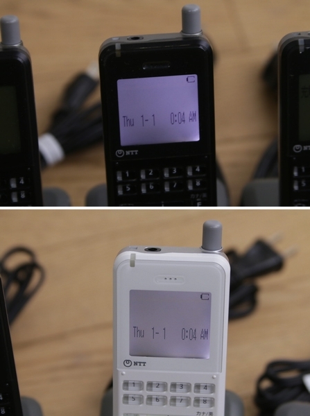 【NTT】 αA1 コードレス電話機６点セット（A1-DCL-PS-1）白１黒５ 15～18年製　現状品　管ざ6047_画像2