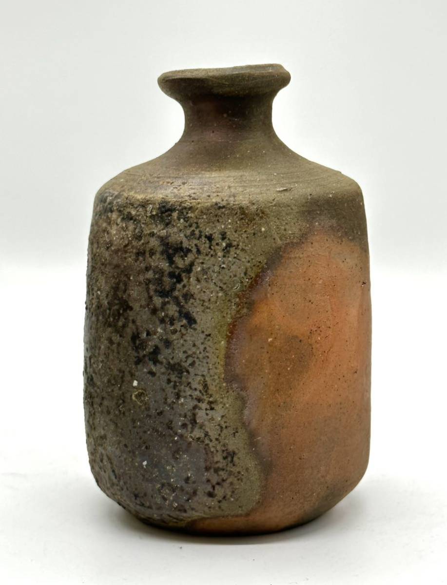 割引アイテム 中村六郎 中村家愛用品 備前窯変徳利 赤かせ 酒器 鑑定済
