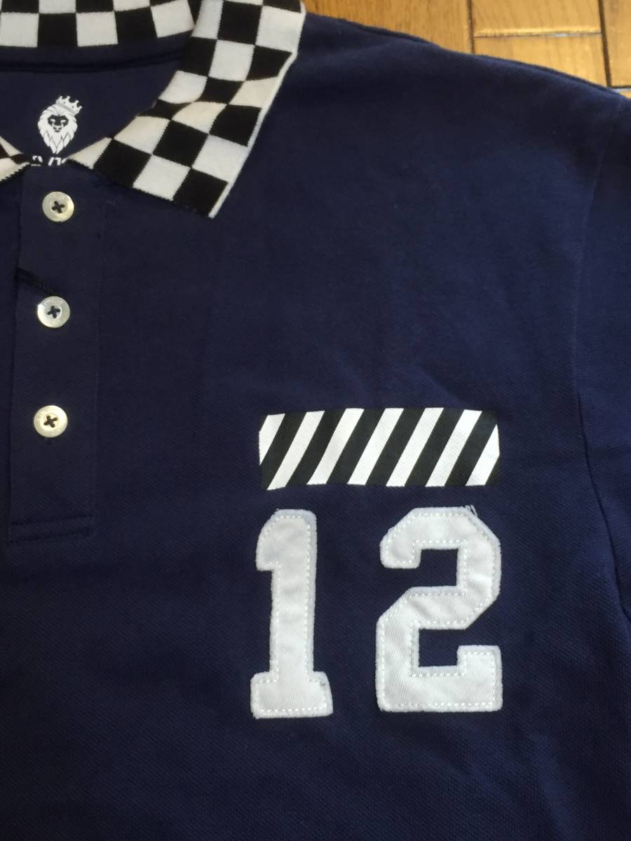 未使用）V12 ゴルフ RACING POLO 半袖ポロシャツ ネイビー 紺 サイズ：S ヴィ・トゥエルヴ _画像3