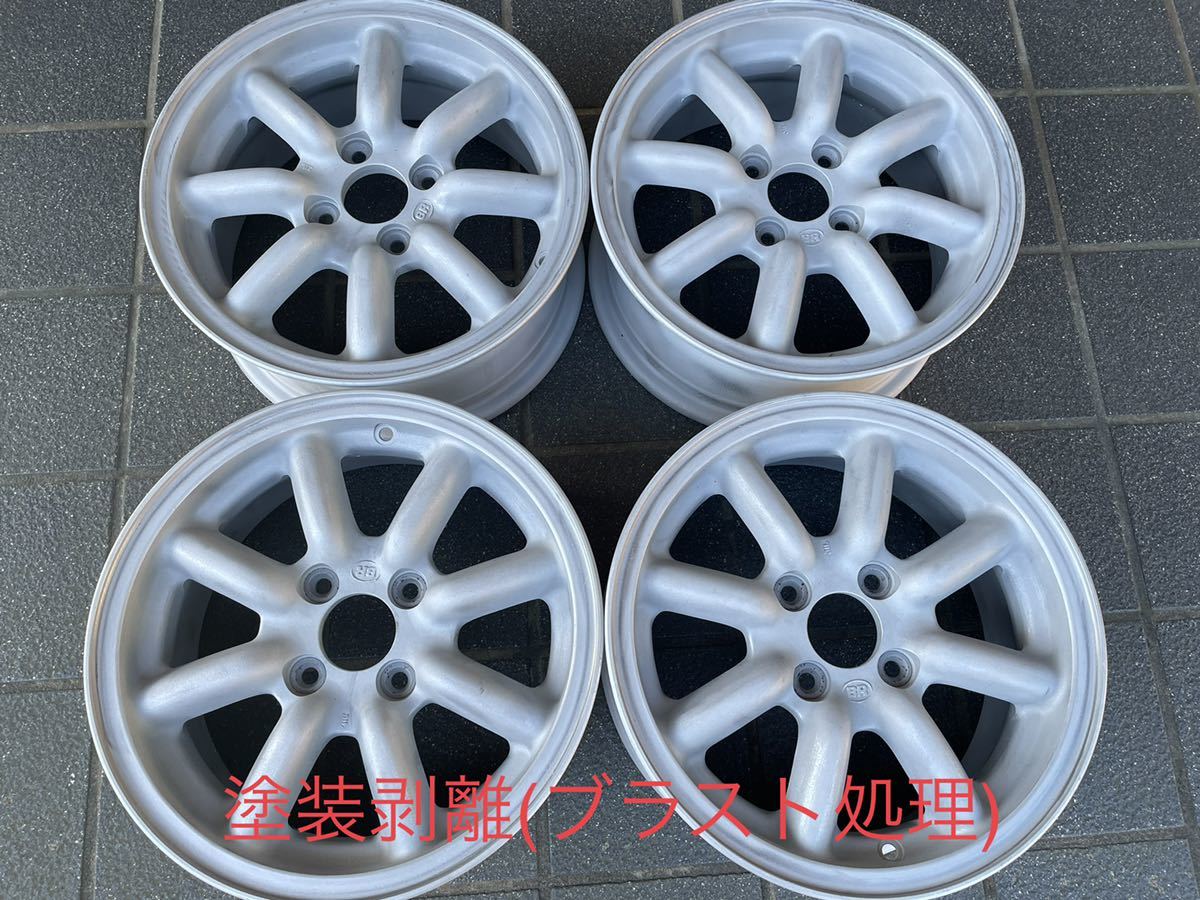 BR ブラックレーシング 14インチ 6.0J +40 PCD100 4H 4本 ガンメタ半艶