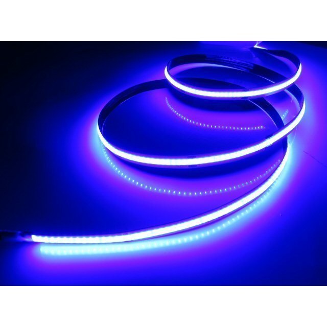 24v COB 面発光 LED テープライト 1ｍ巻 極薄2mm 青 ブルー 色ムラなし カット可 ランプ アンドン メール便送料無料/2_画像4