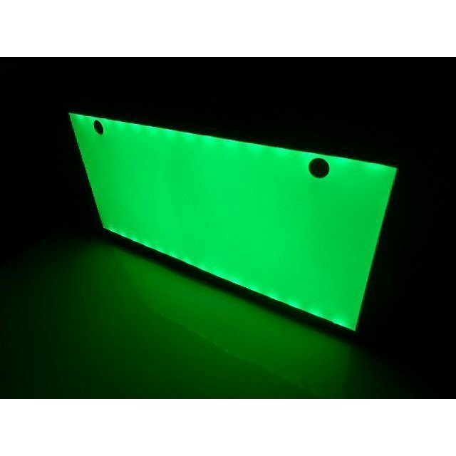 12V 24V 兼用 LED 字光 ナンバー プレート キット 1枚 緑 グリーン イグナイター 付 薄型 全面発光 ライセンス プレート 送料無料/7_画像2