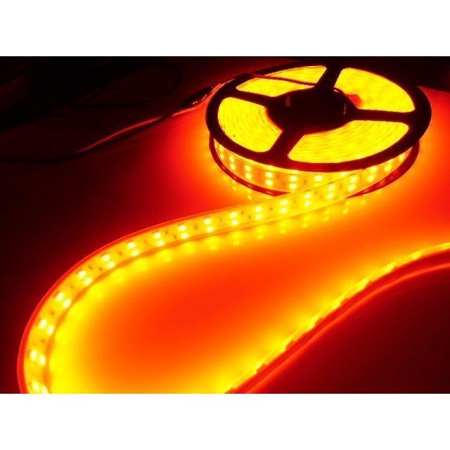 12v 5m to coil with cover LED tape light amber orange waterproof working light normal car ship for boat fluorescent lamp compilation fish light navigation lights free shipping /3