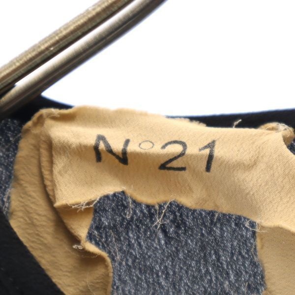 ヌメロヴェントゥーノ ワンピース 38 黒 N21 リボン付き 長袖 イタリア製 膝丈 レディース R220908_画像7