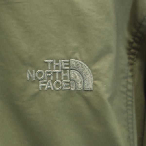 ノースフェイス NPW71830 ロゴ ナイロンジャケット L カーキグリーン THE NORTH FACE アウトドアジャケット 収納ポーチ レディース 220917の画像3
