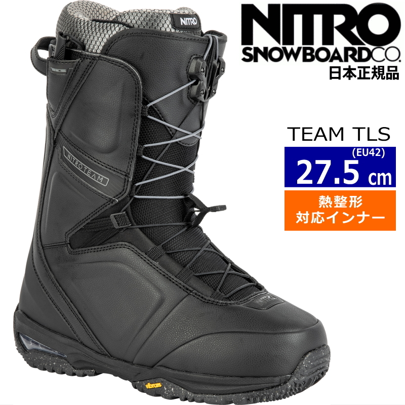 22-23 NITRO TEAM TLS カラー Black EU42[27.5cm] ナイトロ チーム メンズ スノーボードブーツ 日本正規品
