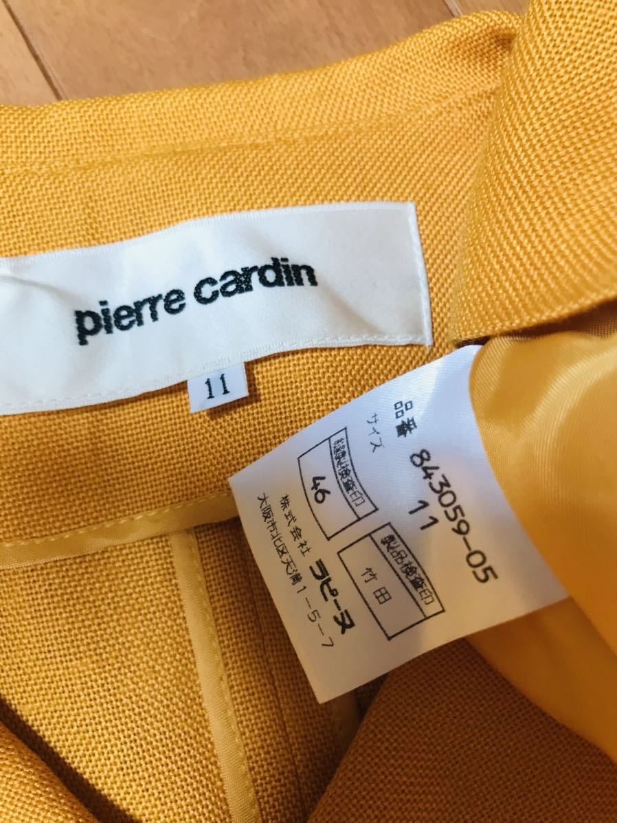 Pierre Cardin(ヴィンテージ)オレンジ系半袖スーツ11(L)美中古　ピエールカルダン/上下セットアップ/vintage suits/ラピーヌ _画像6