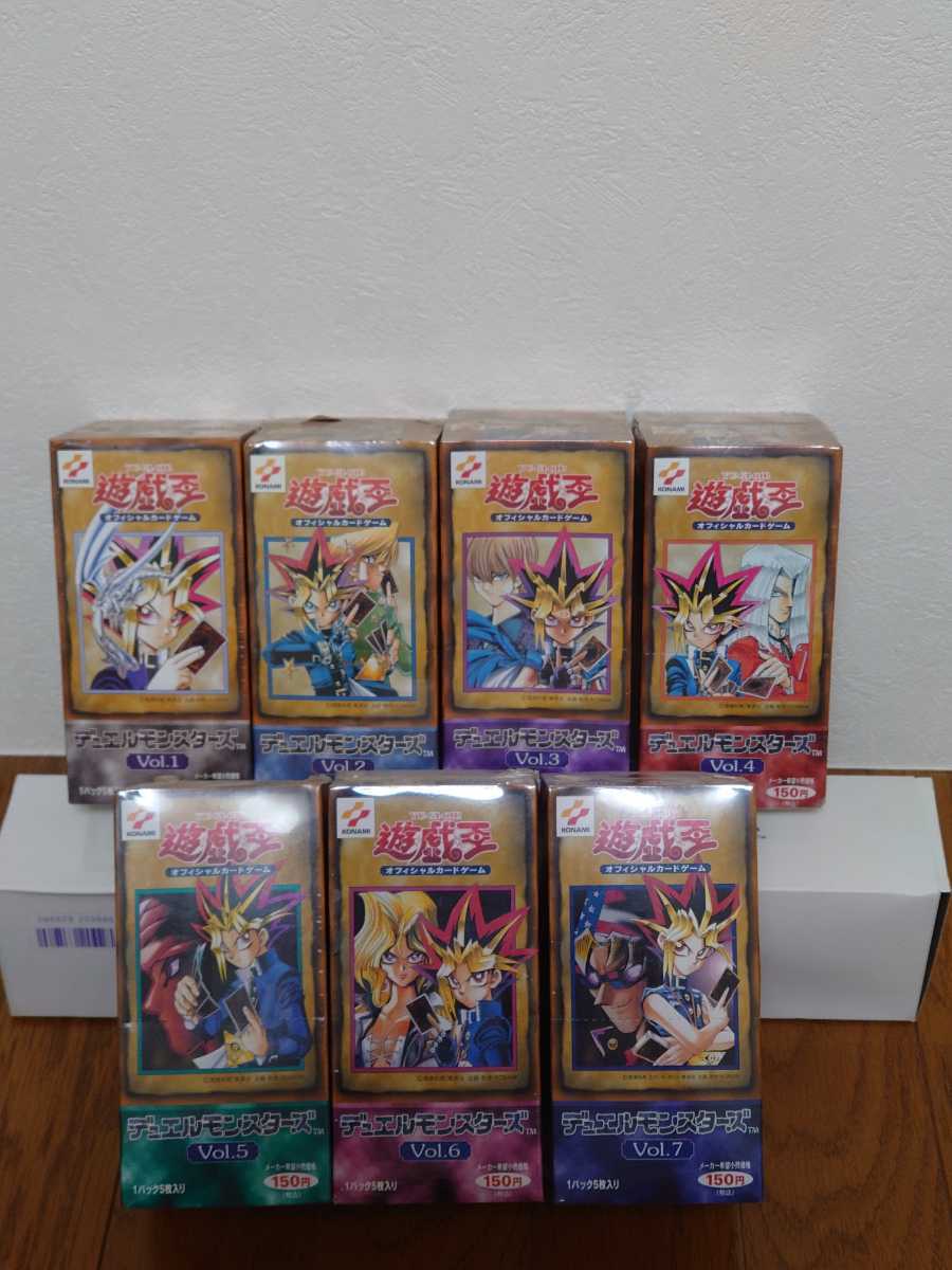  Yugioh / the first period / unopened Vol box / shrink attaching /Vol.1~7. full Complete set/ unopened BOX set 