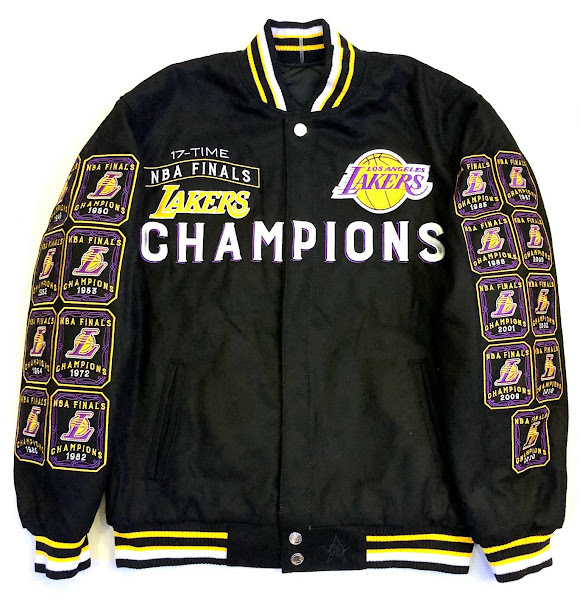 BG7)JH Design Los Angeles Lakers Champions ウールリバーシブル ジャケット/NBA/4XL/レイカーズ/USサイズ_画像3