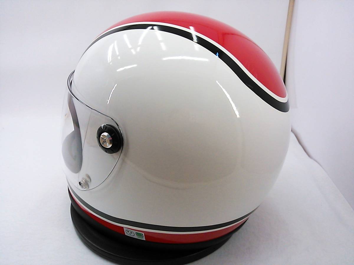 使用極わずか 美品 希少廃番モデル YAMASHIRO ヤマシロ 山城 ニューレトロフルフェイス750 レッド Mサイズ 族ヘル