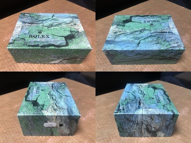 ロレックス エクスプローラー1 14270 黒 シール付 純正 箱 ウォッチ ボックス BOX ケース ヴィンテージ 緑 グリーン 時計 付属品 ROLEX_画像2