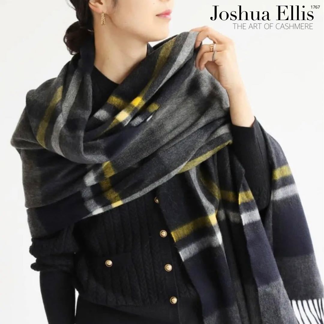 新品】Joshua Ellis カシミヤ100% 大判 ストール ブラックウォッチ