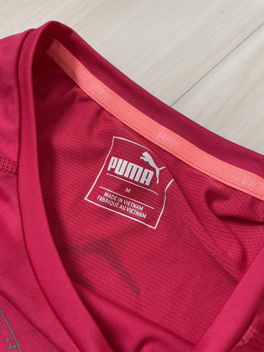 PUMA プーマ 半袖 Tシャツ　トレーニング ウェア スポーツ レディース M　ピンク系 ※_画像2