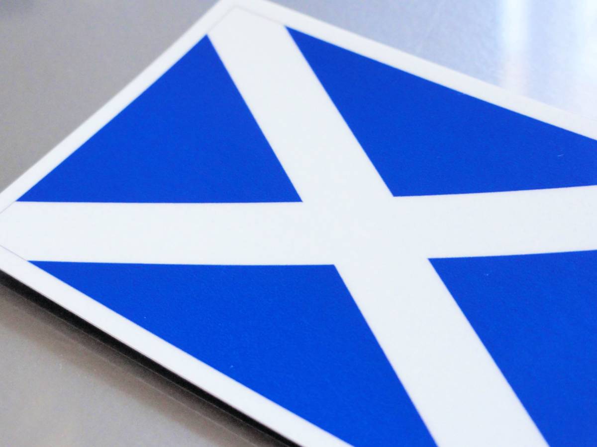 ■_スコットランド国旗ステッカー Sサイズ 5x7.5cm 2枚セット■Scotland Flag sticker 即買 耐水シール イギリス ヨーロッパ 車 EU_画像2