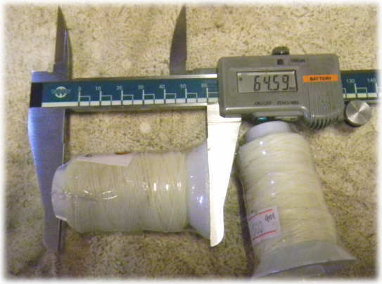 901アイボリー白【極太800円~】ロウ引き糸 2巻きセット☆蝋引き_画像3