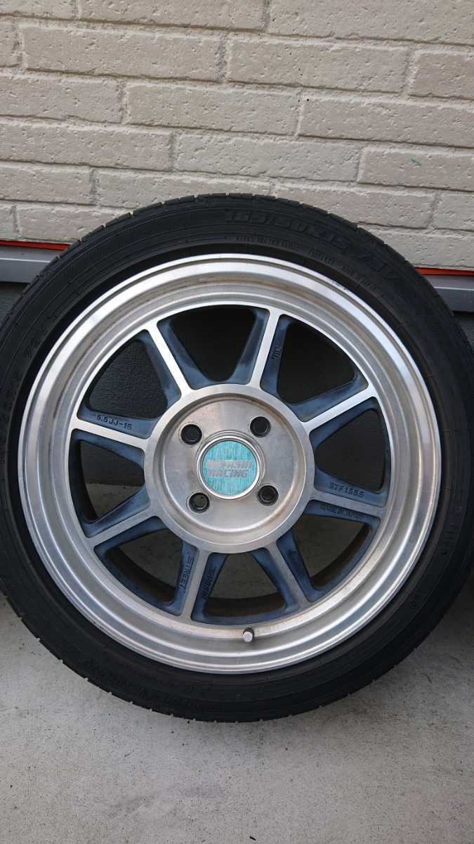 ハヤシレーシング 15インチ/5.5JJ オフセット45(タイヤ付)4本セット