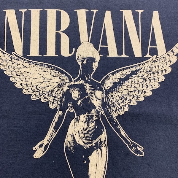 NIRVANA IN UTERO Tシャツ 90s USA ヴィンテージ ロンT ラバープリント