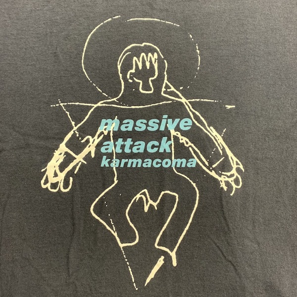 MASSIVE ATTACK T-shirt 90s USA Vintage masivu attack Bliss toruWILD BUNCH PORTISHEAD BJORK UKro clock T band T