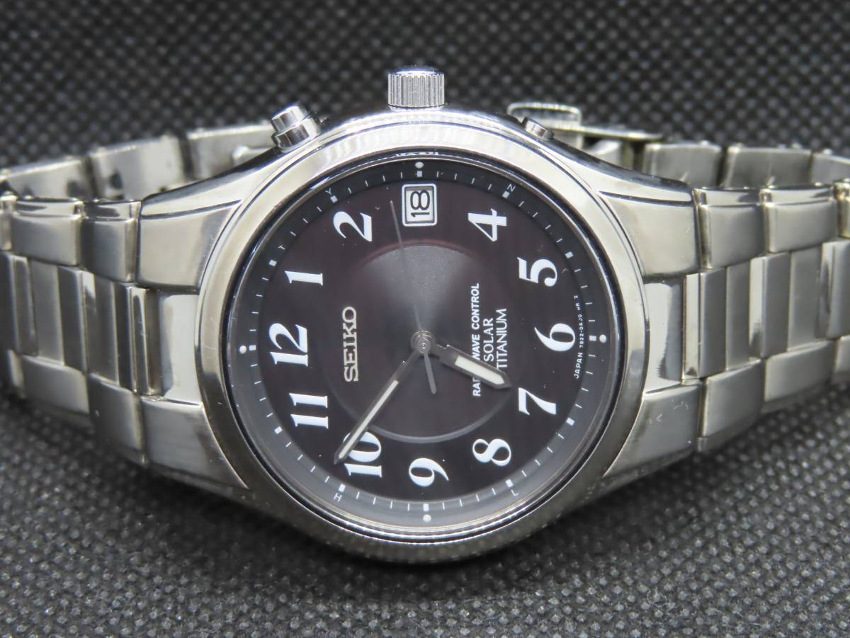 1円~【完動品】SEIKO/セイコー SPIRIT/スピリット ソーラー電波時計