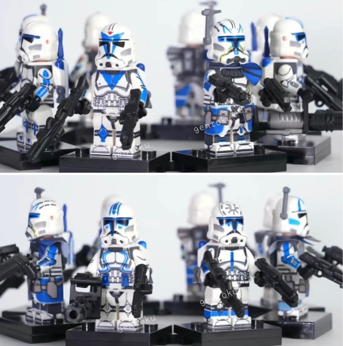 新しく着き スターウォーズ クローントルーパー 501大隊 ミニフィグ 3