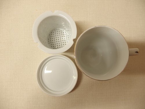 0920460w【ROYAL ARDEN ロイヤルアーデン 茶こし付 マグカップ】中古品/蓋付き/口径φ7.2×H9.6cm程度（フタ含めず）の画像4