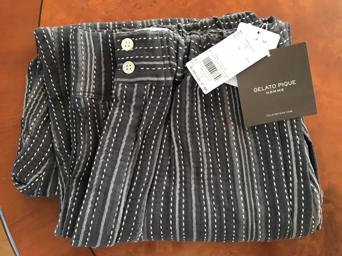 未使用 gelato pique ジェラートピケ HOMME コットンガーゼ 未使用 gelato pique ジェラートピケ HOMME コットンガーゼ