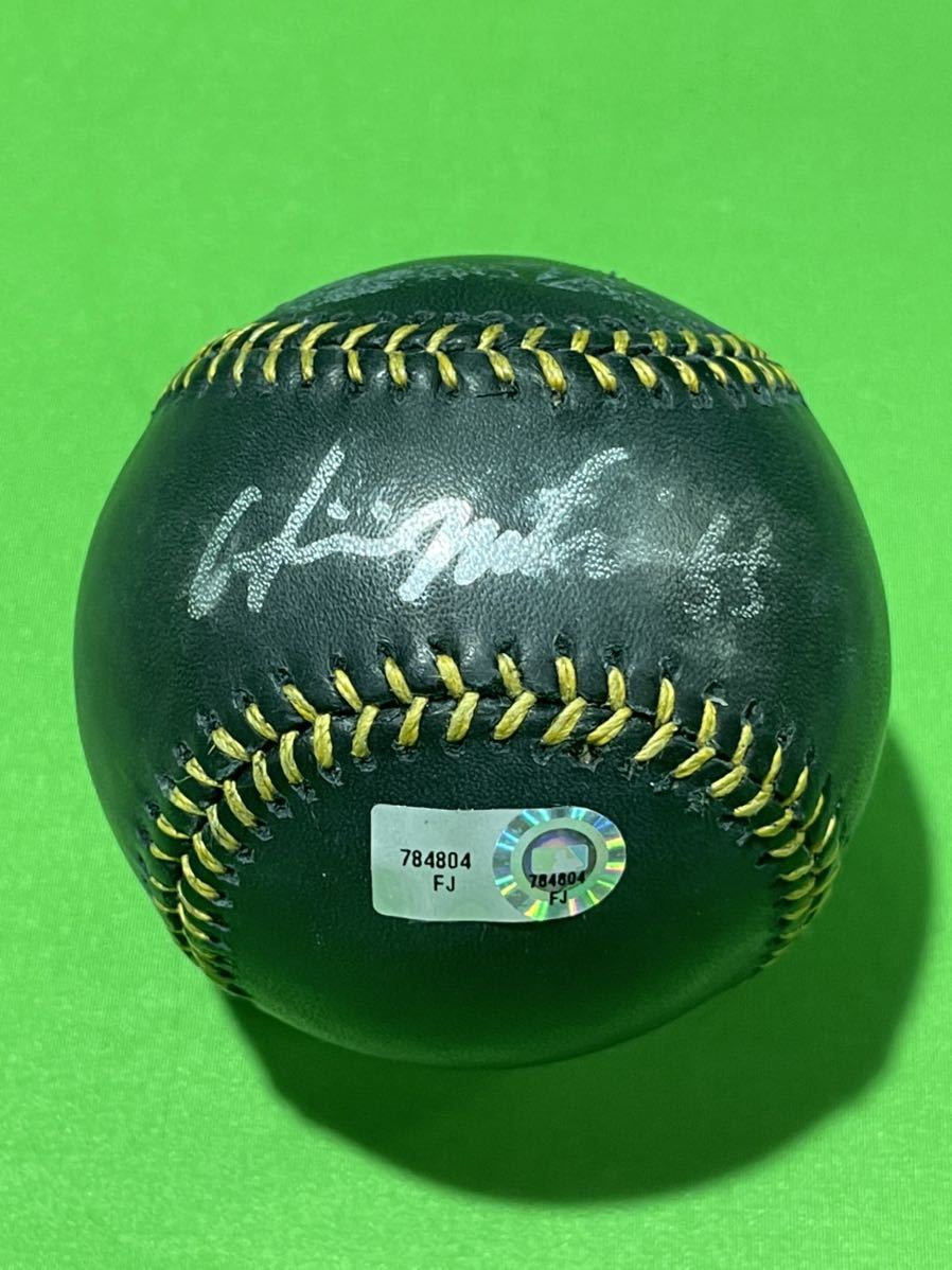 冬バーゲン☆】 MLB 松井秀喜 #55 直筆サイン入り 黒ボール 買い特価 サインボール55 その他