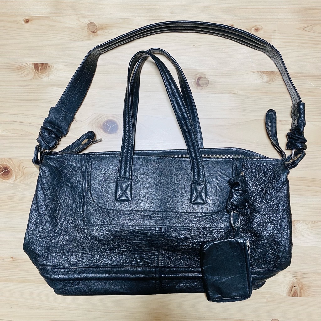 廃盤】 Rick Owens Leather Shoulder Bag Black / 正規品 リック