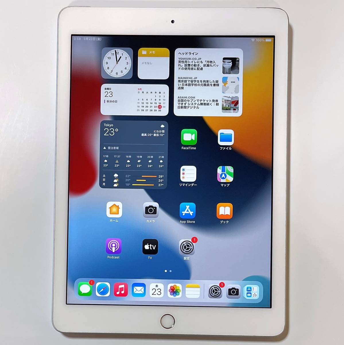 大人気100%新品 iPad - SIMフリー iPad 第5世代 32GB MP1L2J/A
