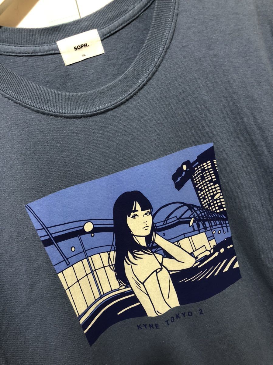 SOPHNET. ソフネット 20SS KYNE TOKYO TEE キネトーキョー Tシャツ SOPH-200141 サイズXL ブルー FK 