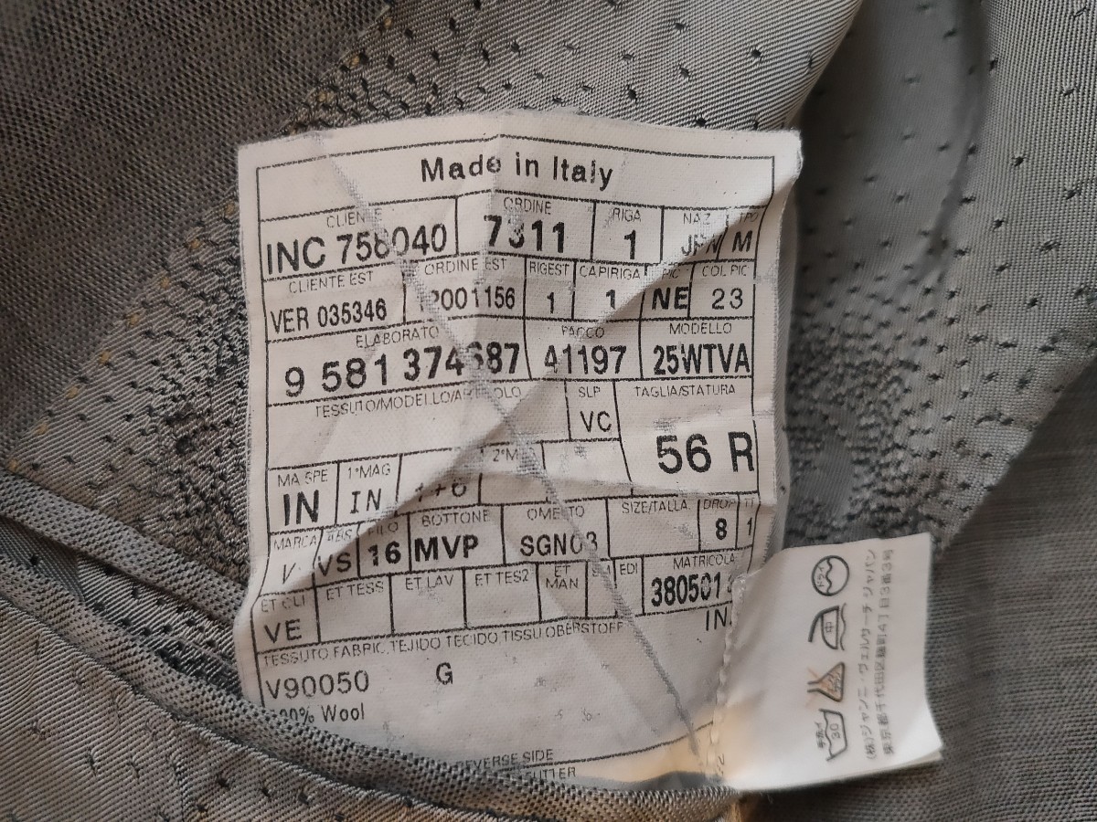 正規品】VERSACE ヴェルサーチ ダブルスーツ ライトグレー イタリア製