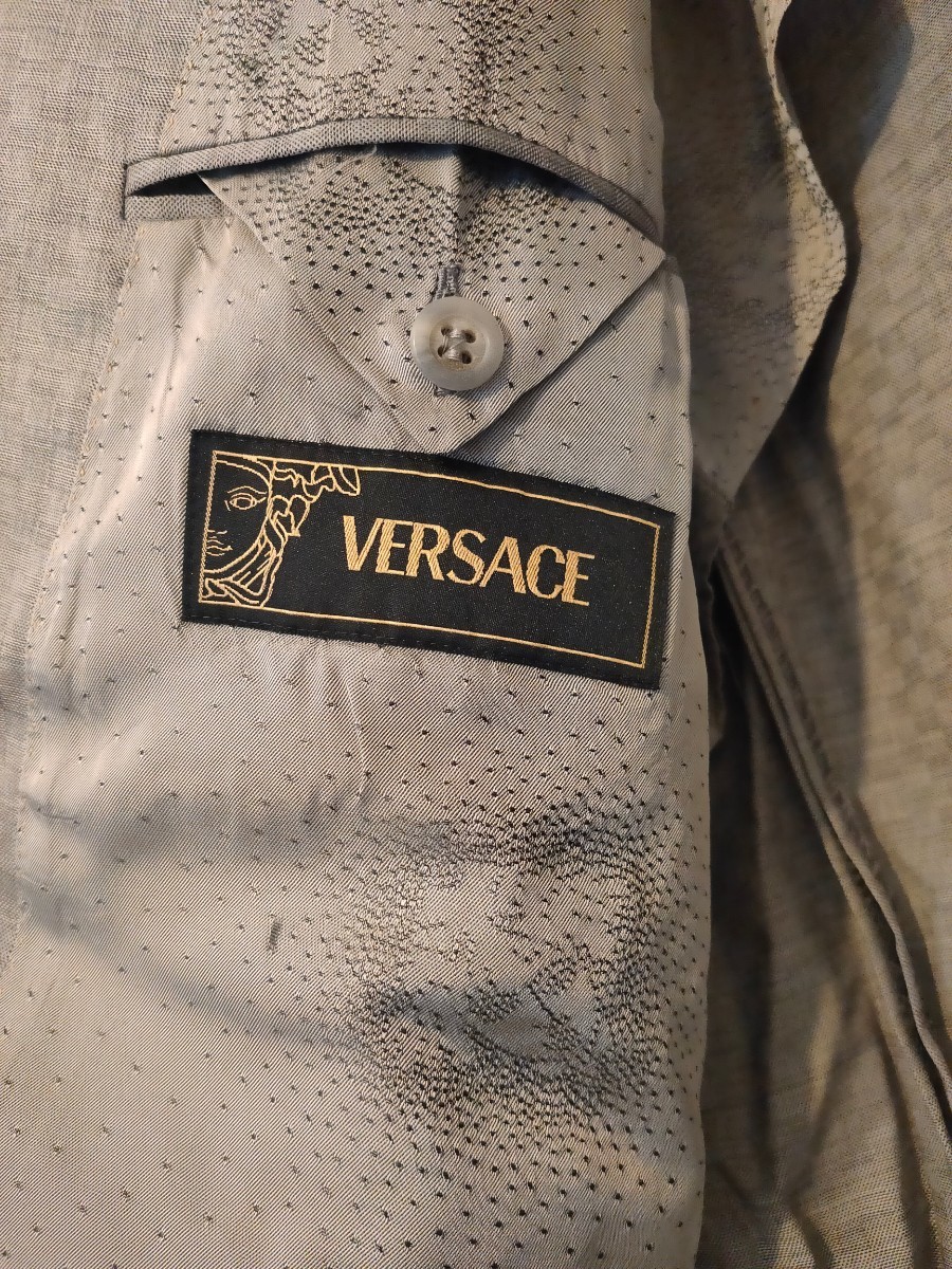 正規品】VERSACE ヴェルサーチ ダブルスーツ ライトグレー イタリア製