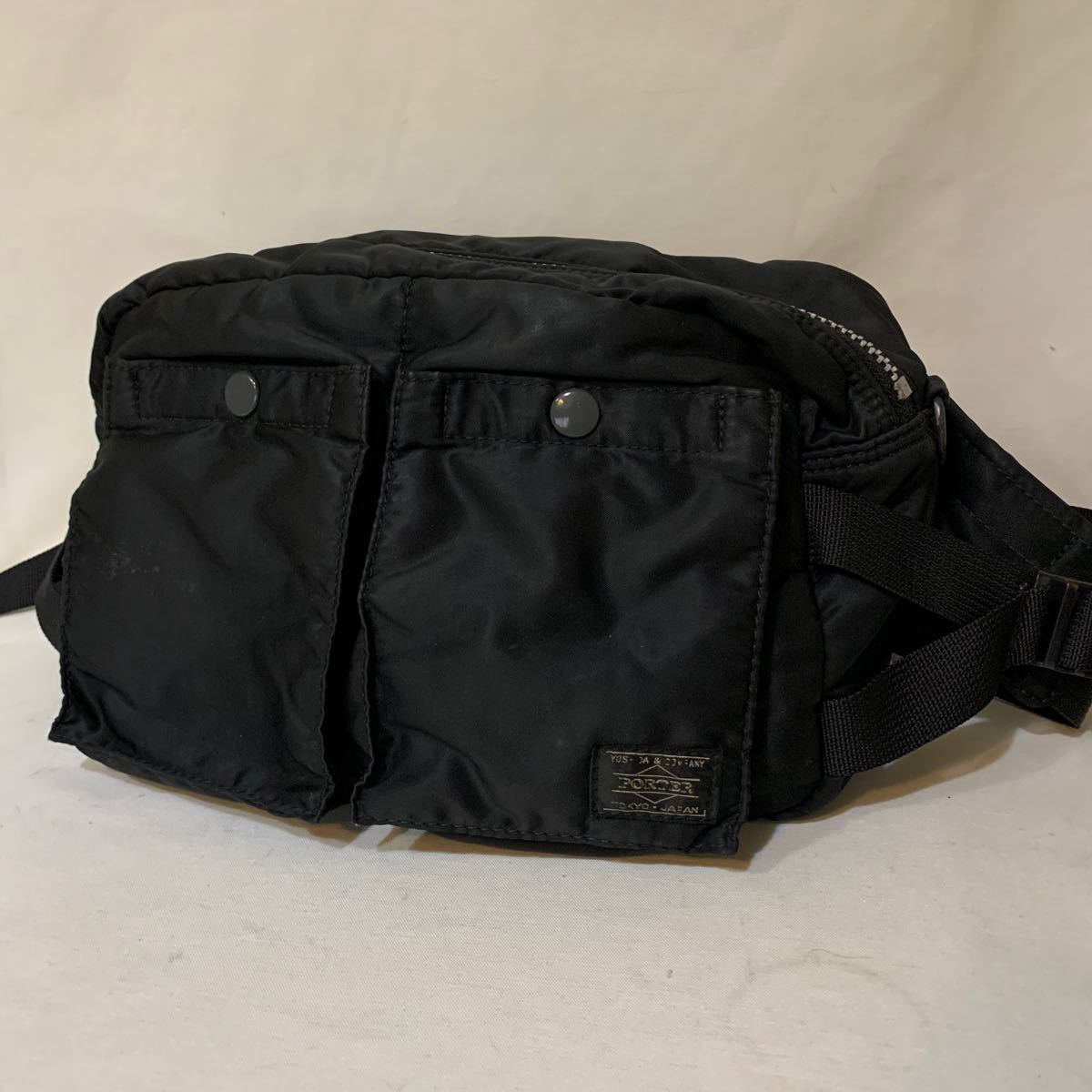良品 ポーター タンカー ウエストバッグ ボディバッグ 黒 PORTER 良品 ポーター タンカー ウエストバッグ ボディバッグ 黒 PORTER