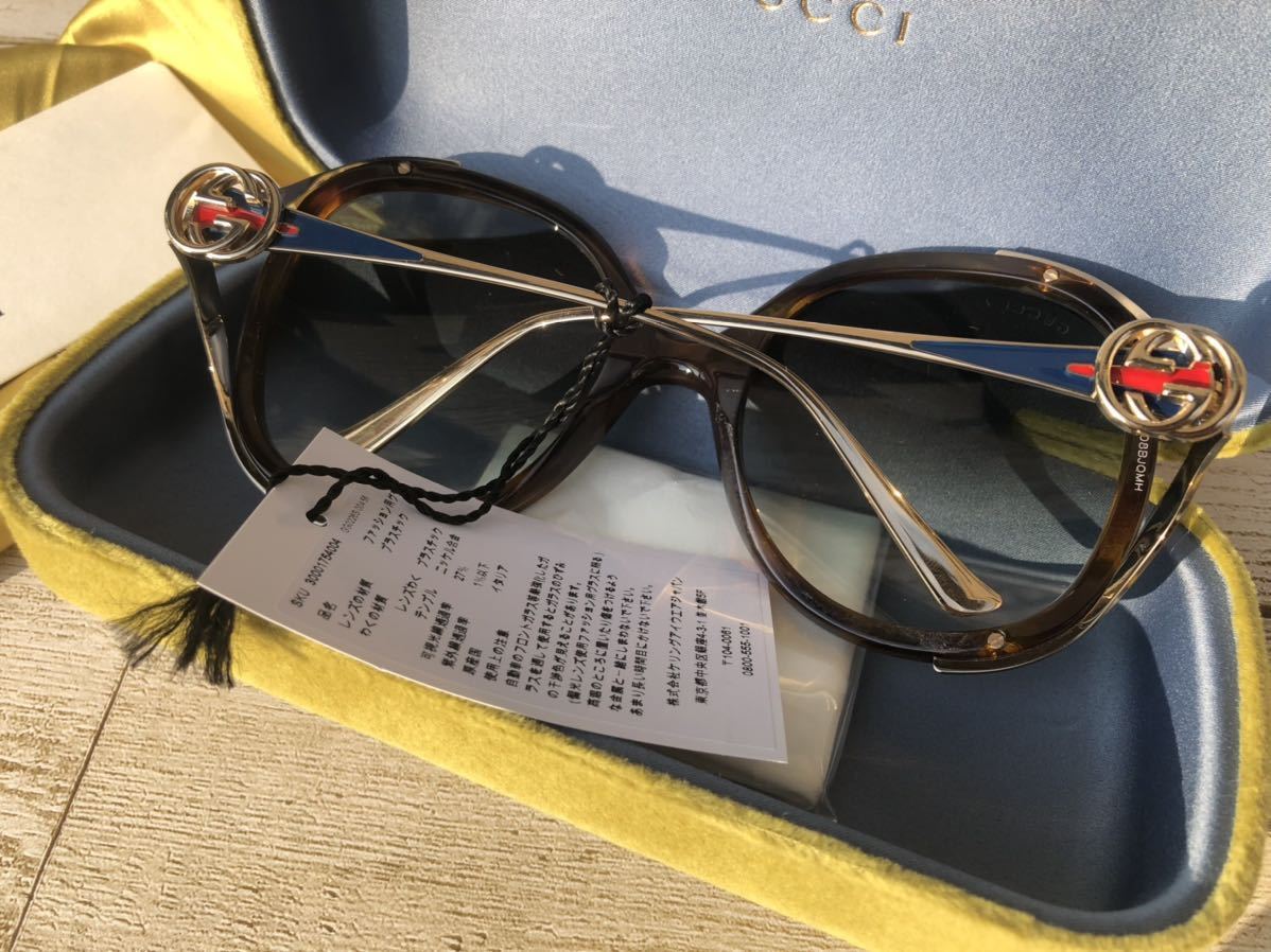 今季ブランド GUCCI グッチ サングラス バンブー キラキラ ほぼ 未使用